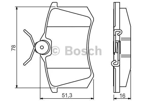 Комплект тормозных колодок дискового тормоза BOSCH 0986495231