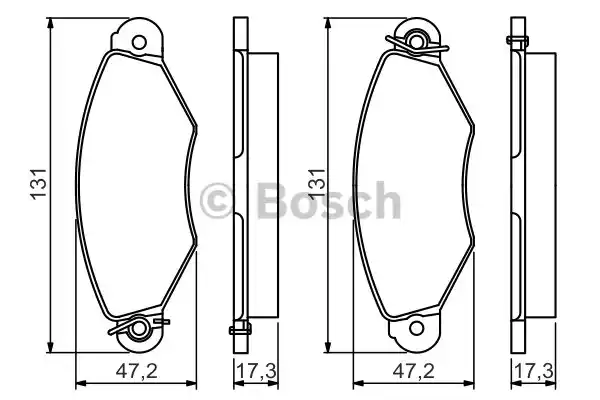 Комплект тормозных колодок дискового тормоза BOSCH 0986495235