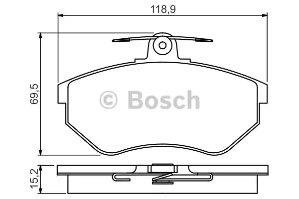 Комплект тормозных колодок дискового тормоза BOSCH 0986495246