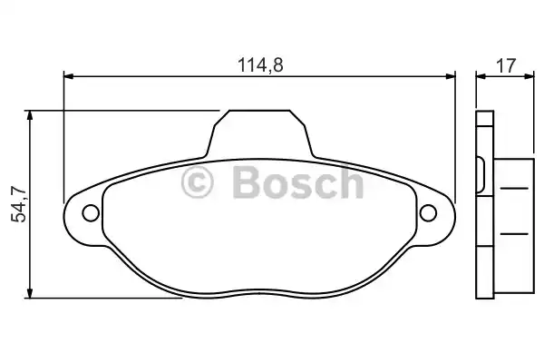 Комплект тормозных колодок дискового тормоза BOSCH 0986495255
