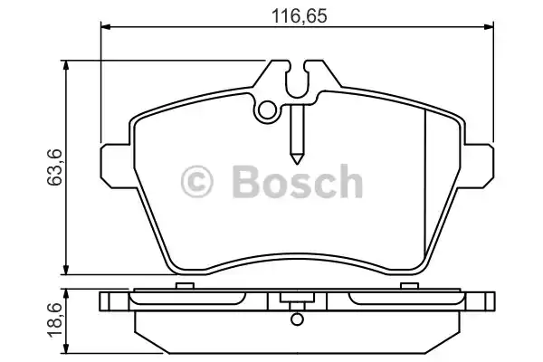 Комплект тормозных колодок дискового тормоза BOSCH 0986495273
