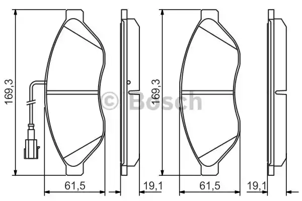 Комплект тормозных колодок дискового тормоза BOSCH 0986495293