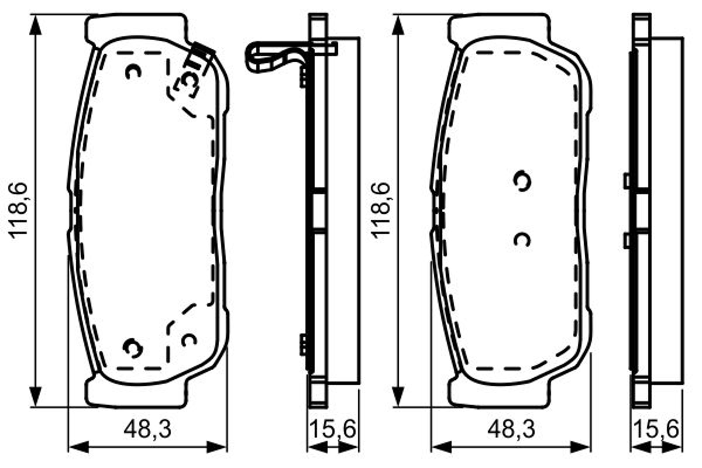 Колодки тормозные дисковые BOSCH 0986495315