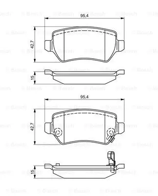 Комплект тормозных колодок дискового тормоза BOSCH 0986495319
