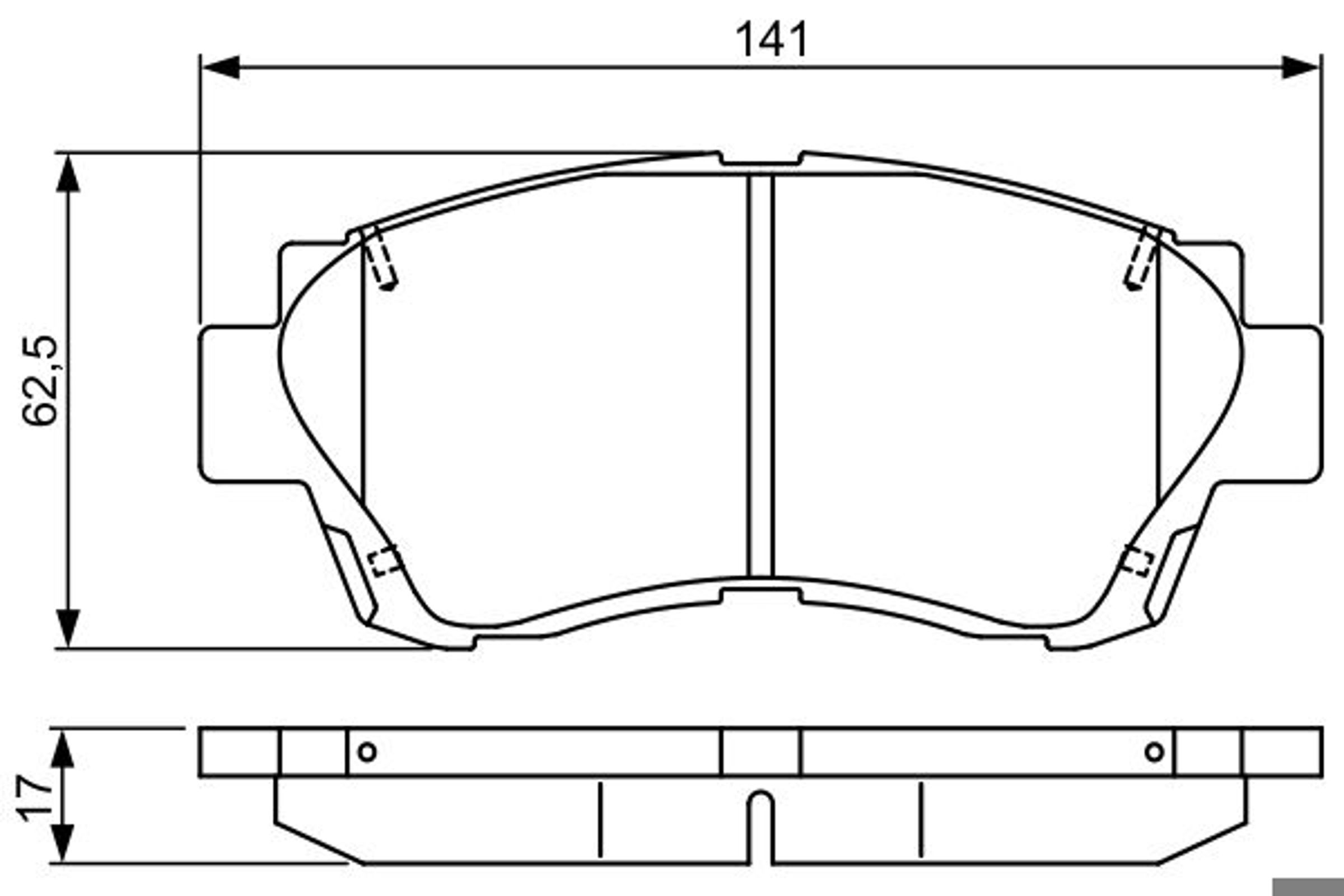 Колодки тормозные дисковые BOSCH 0986495341