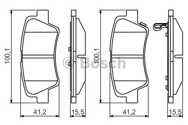Комплект тормозных колодок дискового тормоза BOSCH 0986495351