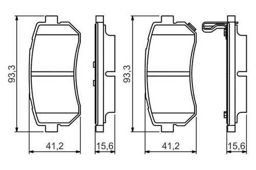 Комплект тормозных колодок дискового тормоза BOSCH 0986495354