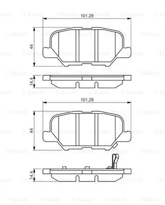 Комплект тормозных колодок дискового тормоза BOSCH 0986495358