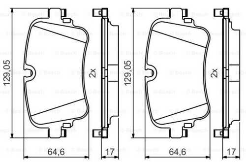 Комплект тормозных колодок дискового тормоза BOSCH 0986495426