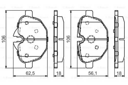 Колодки тормозные дисковые bosch BOSCH 0986495442