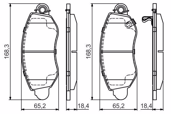 Колодки тормозные дисковые BOSCH 0986495443