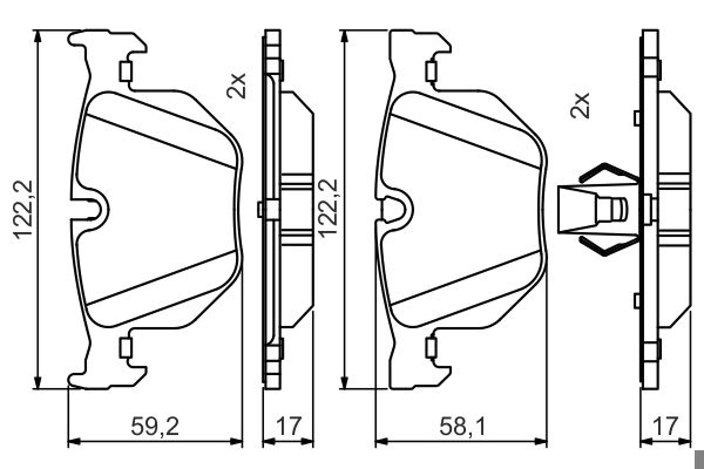 Колодки тормозные дисковые BOSCH 0986495481