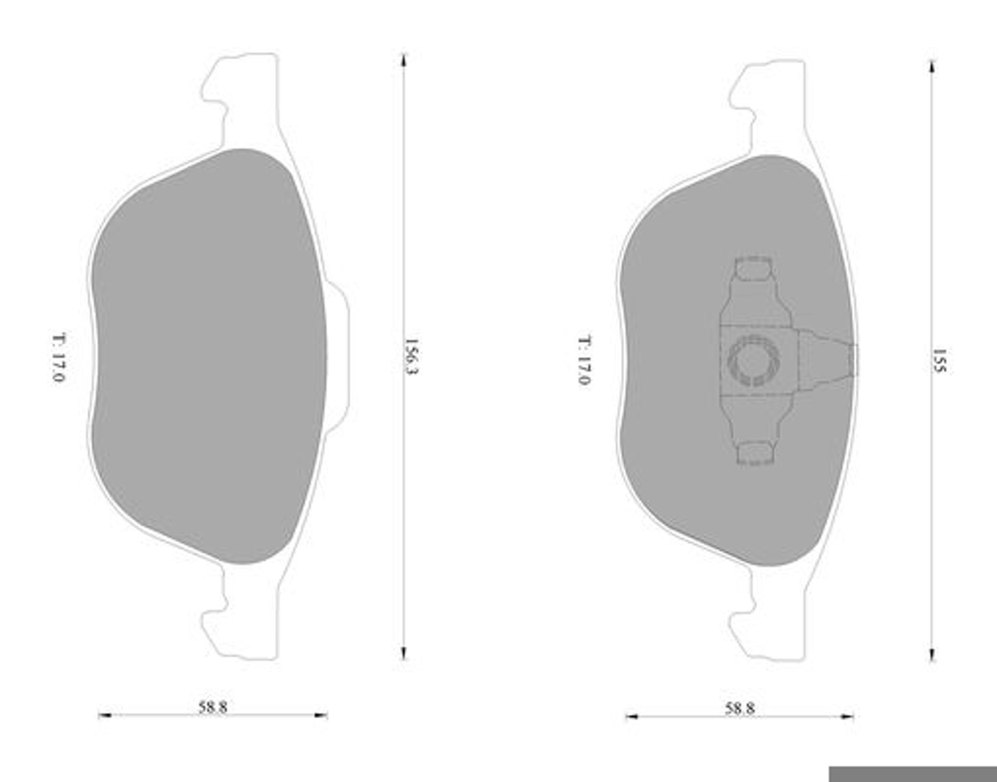 Комплект тормозных колодок дисковый тормоз BOSCH 0986AB1005