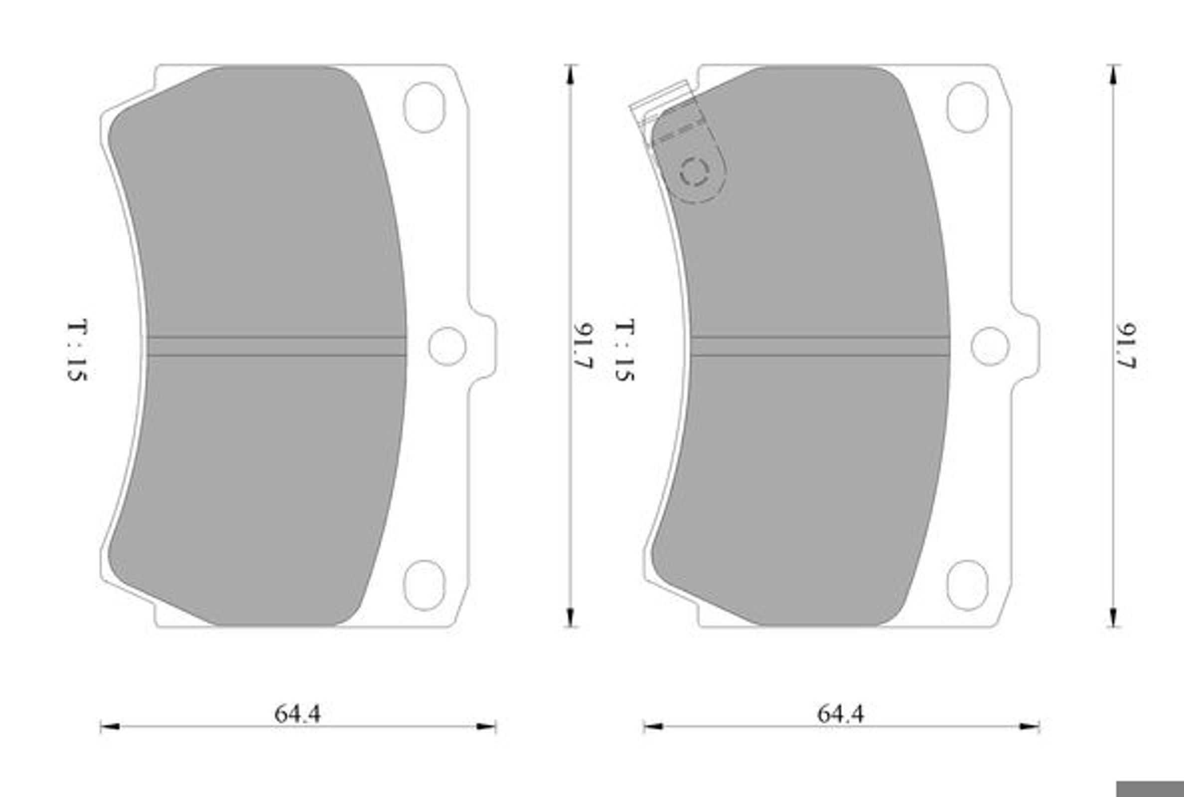Комплект тормозных колодок дисковый тормоз BOSCH 0986AB2053