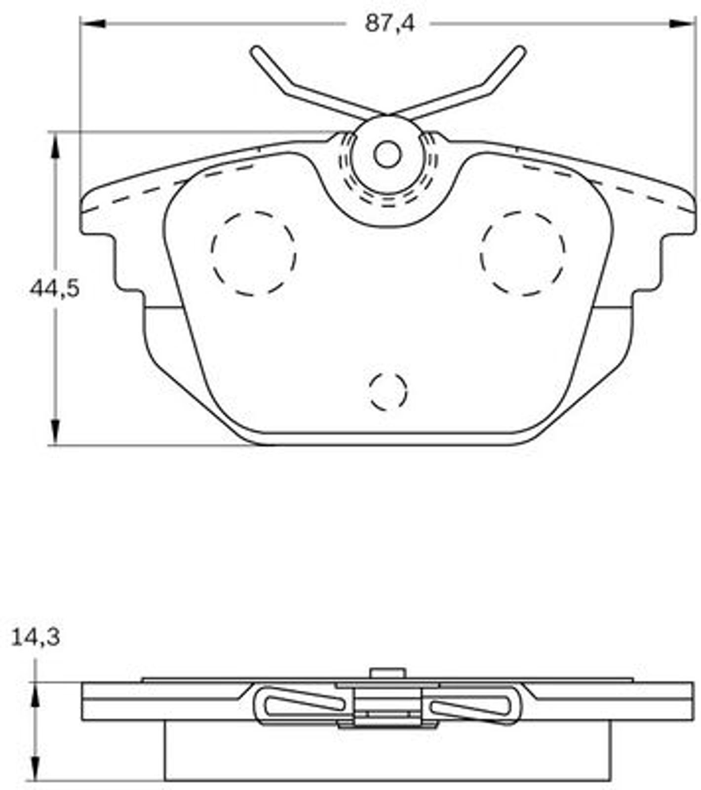 Комплект тормозных колодок дисковый тормоз BOSCH 0986BB0161