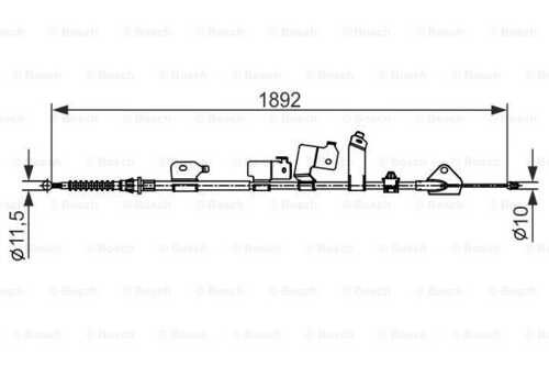 Трос стояночного тормоза BOSCH 1 987 482 439