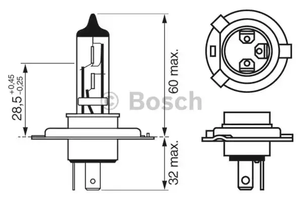 Лампа накаливания фара дальнего света xenon BOSCH 1987302045