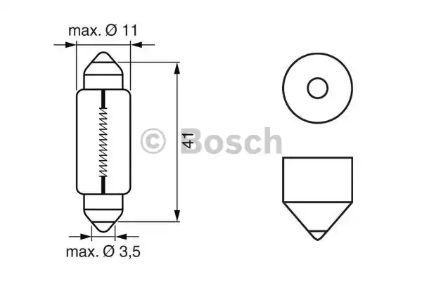 Лампа накаливания oсвещение салона BOSCH 1987302210