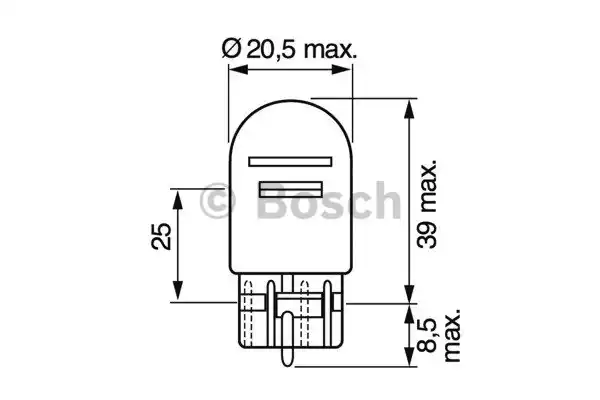 Лампа накаливания фонарь указателя поворота BOSCH 1987302252