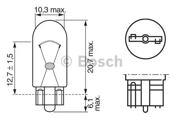 Лампа накаливания фонарь указателя поворота BOSCH 1987302286
