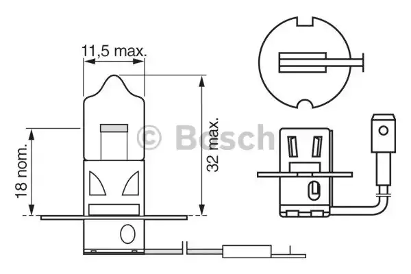 Лампа накаливания фара дальнего света BOSCH 1987302431
