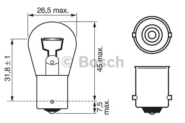 Лампа накаливания фонарь указателя поворота BOSCH 1987302501