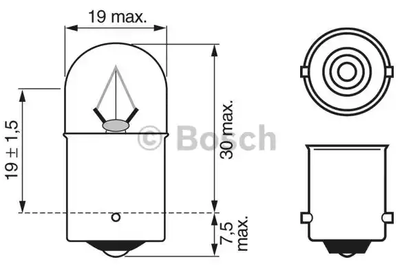 Лампа накаливания задний габаритный фонарь BOSCH 1987302505