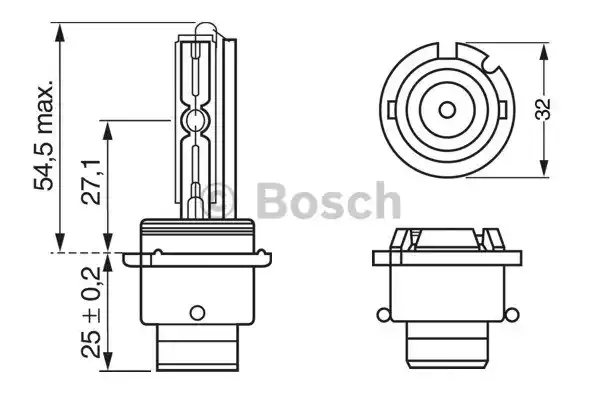 Лампа накаливания фара дальнего света xenon hid BOSCH 1987302904