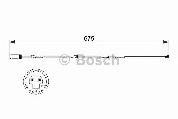 Сигнализатор износ тормозных колодок BOSCH 1987473516