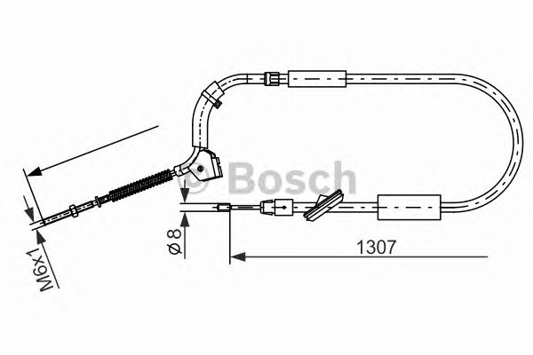 Трос стояночного тормоза BOSCH 1987477223
