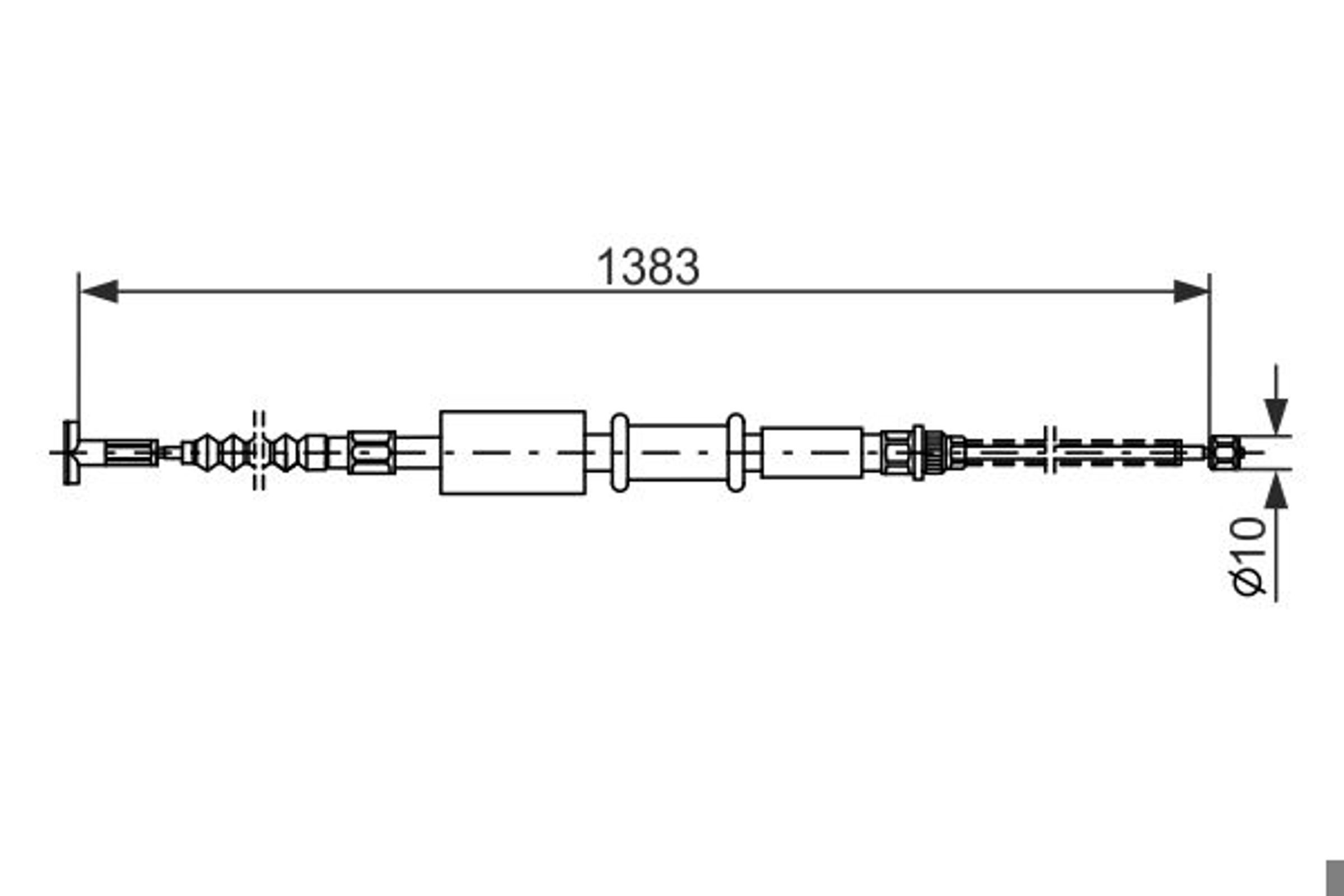 Трос стояночная тормозная система BOSCH 1987477826