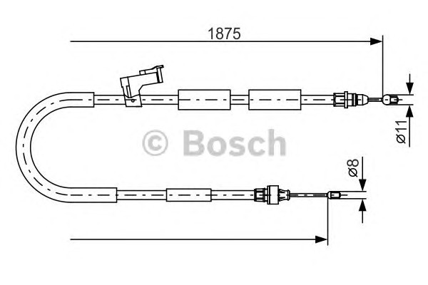 Трос стояночного тормоза BOSCH 1987482057