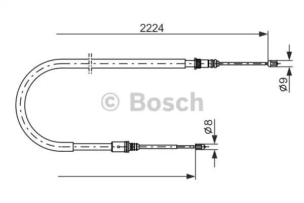 Трос стояночного тормоза BOSCH 1987482303