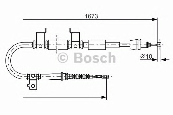 Трос стояночного тормоза BOSCH 1987482362