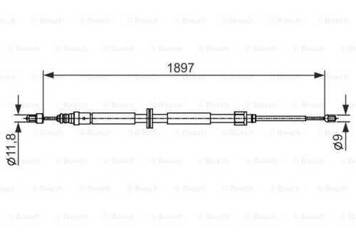 Трос стояночного тормоза BOSCH 1987482433