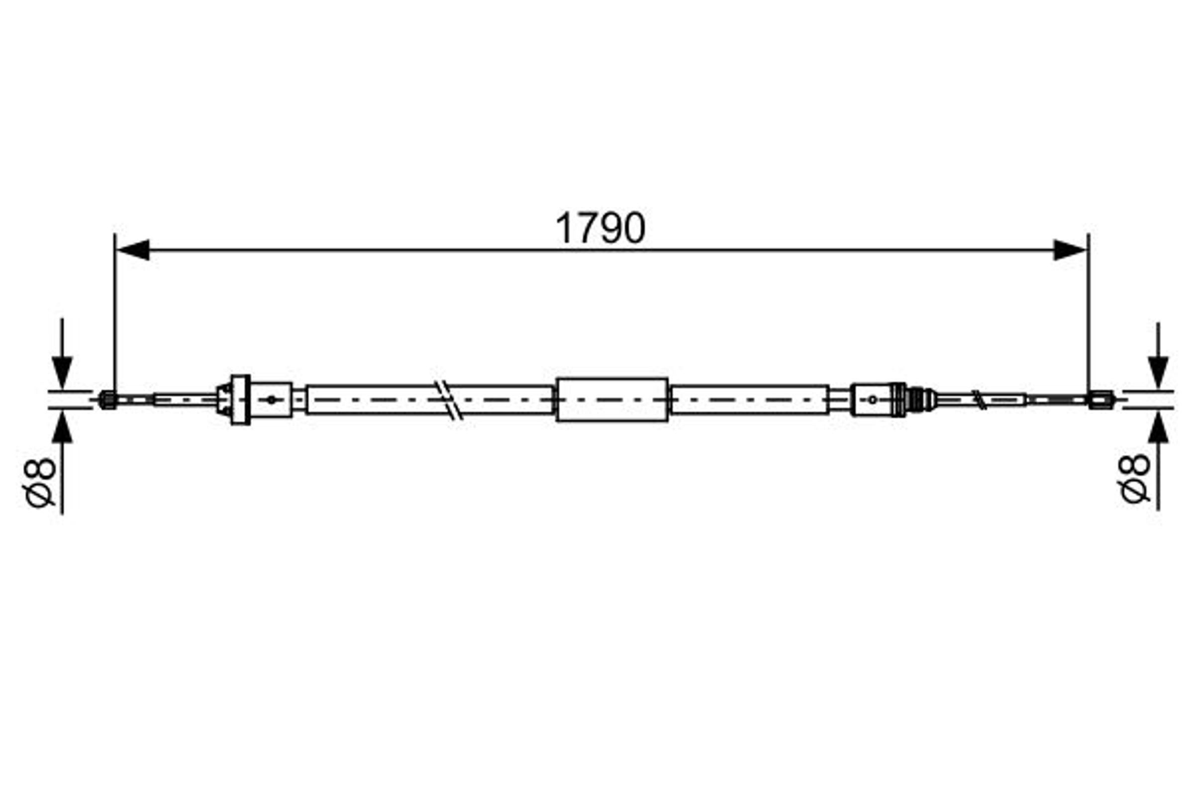 Тормозной трос BOSCH 1987482495