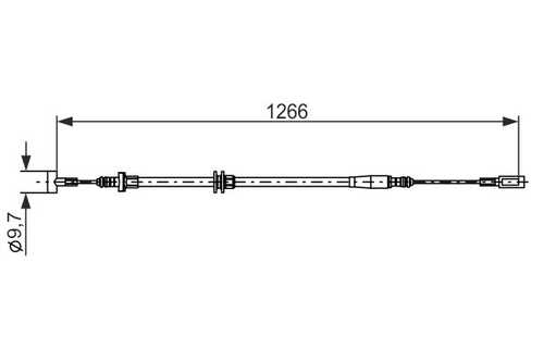 Трос тормозной BOSCH 1987482894