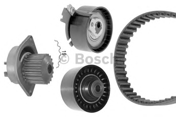 Водяной насос + комплект зубчатого ремня BOSCH 1987948711