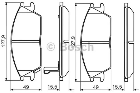 Комплект тормозных колодок дискового тормоза BOSCH 0 986 495 221