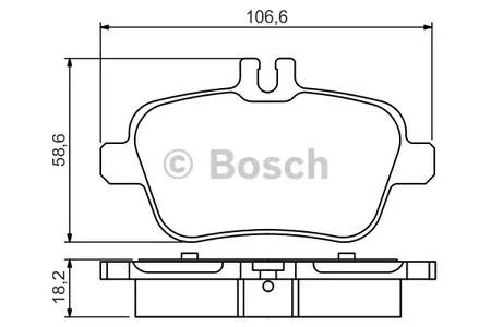 Комплект тормозных колодок дискового тормоза BOSCH 0 986 495 348