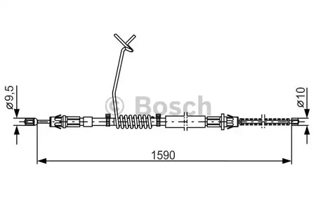 Трос стояночного тормоза BOSCH 1 987 477 175