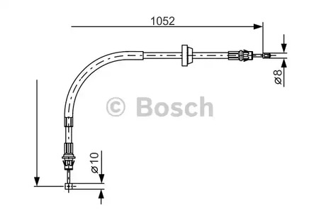 Трос стояночного тормоза BOSCH 1 987 477 186