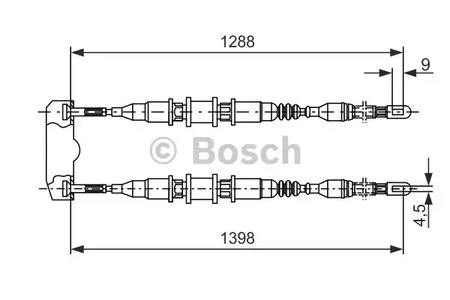 Трос стояночного тормоза BOSCH 1 987 477 258