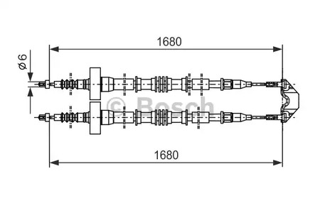 Трос стояночного тормоза BOSCH 1 987 477 528