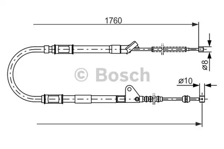 Трос стояночного тормоза BOSCH 1 987 477 541