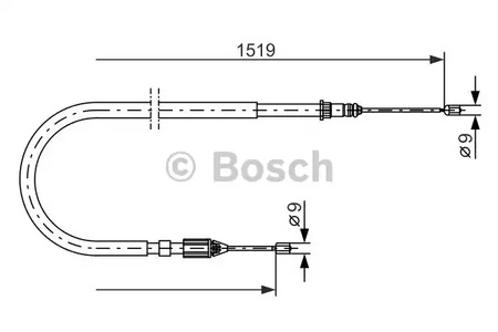 Трос стояночного тормоза BOSCH 1 987 477 654