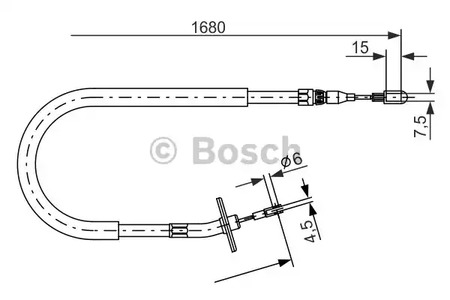 Трос стояночного тормоза BOSCH 1 987 477 702