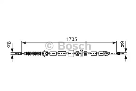 Трос стояночного тормоза BOSCH 1 987 477 734