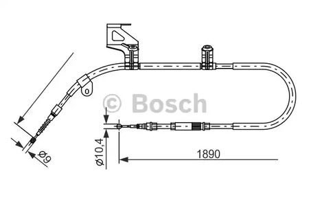 Трос стояночного тормоза BOSCH 1 987 477 803