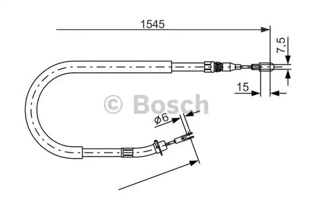Трос стояночного тормоза BOSCH 1 987 477 857